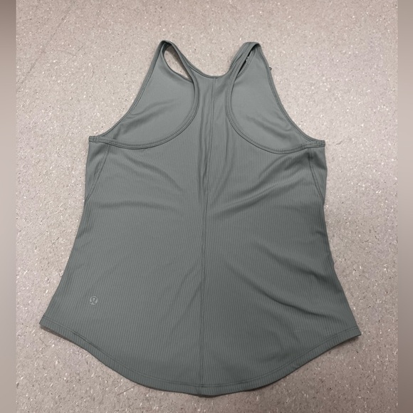 Lululemon Base Pace Ribbed Tank Top – Silver Blue – Size 8 - Picture 8 of 12
